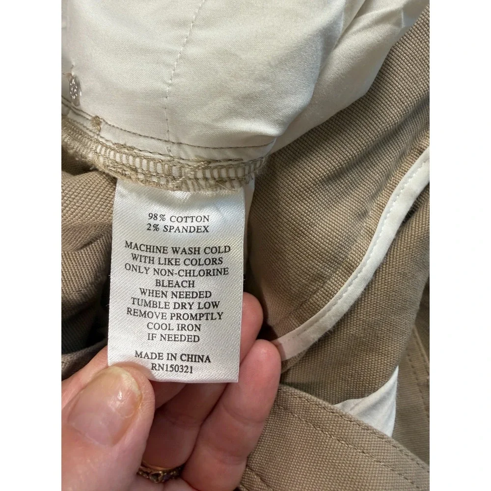 Genteal Comfort Flex 5 Pocket Straight Leg Pants Tan Cotton Mens 40X32 SKU 279